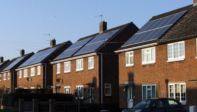 solar panels on roof in UK