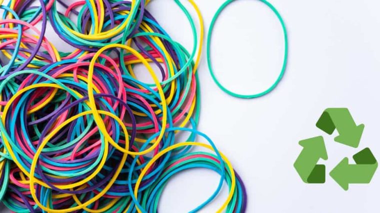 Rubber bands can be recycled!